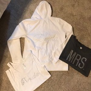 Bridal package - Sweatshirt, tank, dolman tee